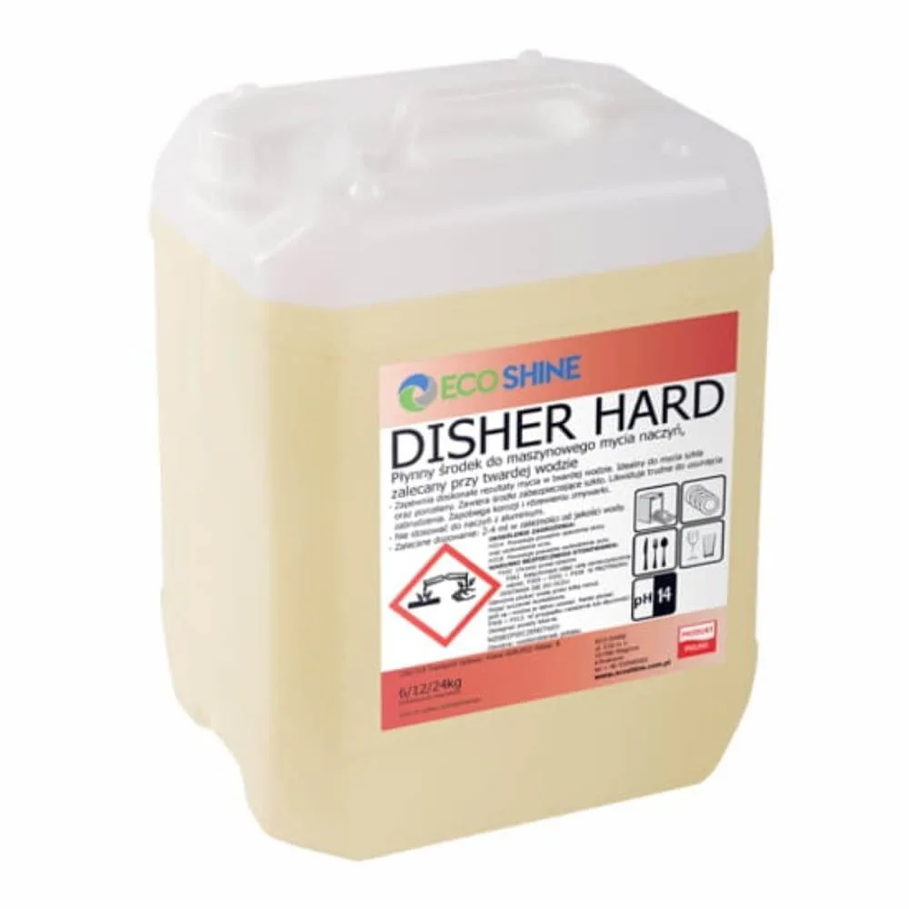 DISHER HARD płyn do zmywarki DO TWARDEJ WODY 5L / 6kg
