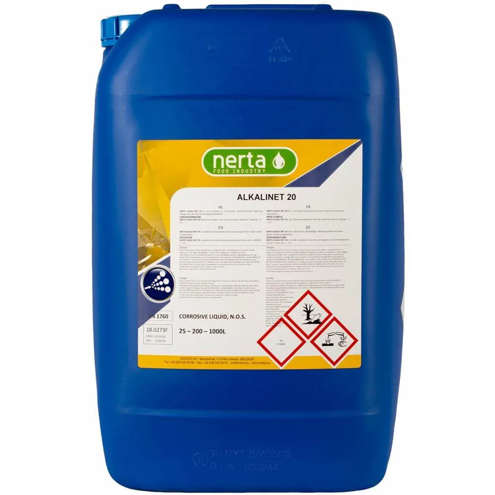 Środek do mycia i dezynfekcji w przemyśle spożywczym NERTA ALKALINET 20 200L