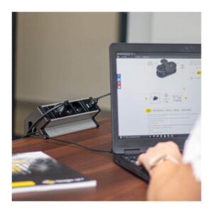 DESK BOX aluminium, 3 x gniazdo FR, 2 x USB typ A, - obrazek 4
