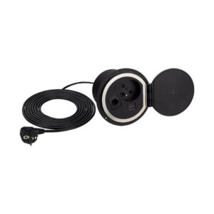 SAMBO BOX, czarny, 1 x gniazdo FR, 1 x USB typ A, - obrazek 3