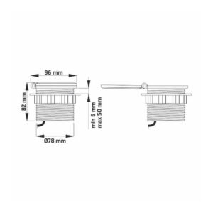 SAMBO BOX, czarny, 1 x gniazdo FR, 1 x USB typ A, - obrazek 9
