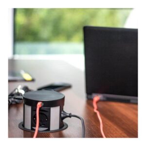 MULTI BOX, czarny, 4 x gniazdo SCHUKO, 2 x USB typ - obrazek 4