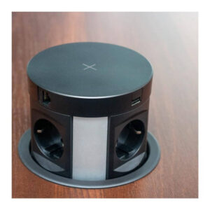 MULTI BOX, czarny, 4 x gniazdo SCHUKO, 2 x USB typ - obrazek 7