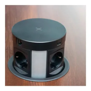 MULTI BOX, czarny, 4 x gniazdo SCHUKO, 2 x USB typ - obrazek 7