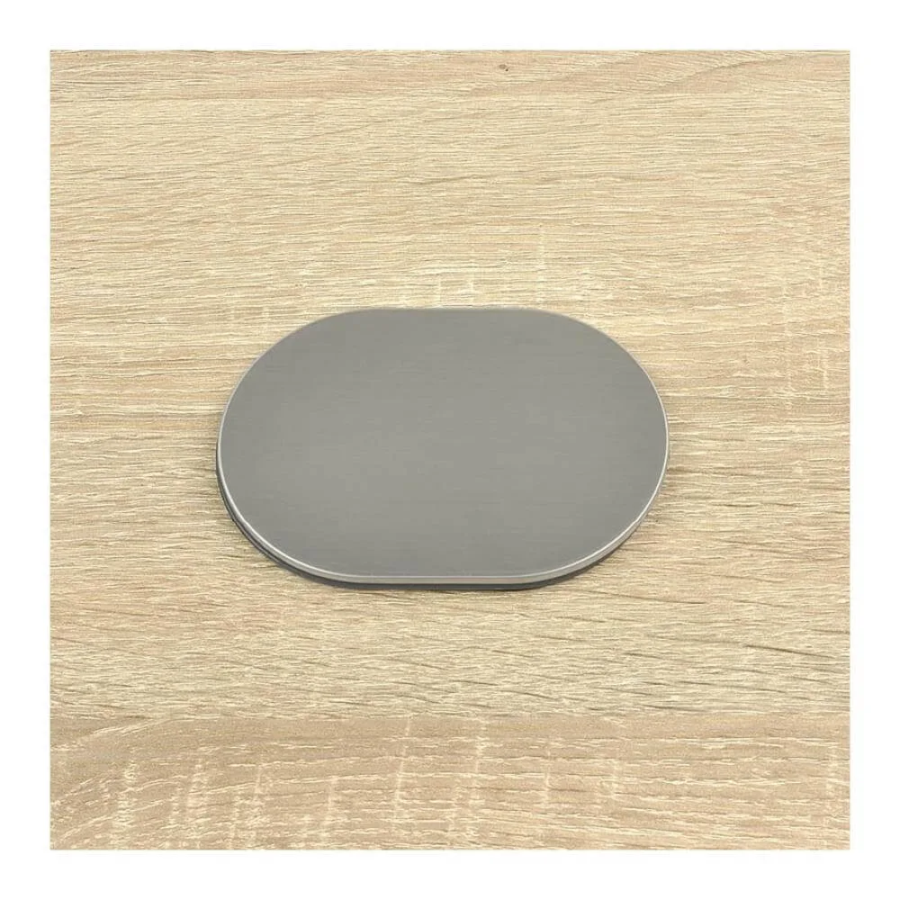 SLIDE BOX, 1xSchuko 1xUSB stainless steel cap