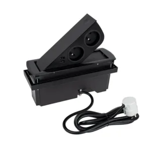 CIZOBOX czarny, 2 x gniazdo FR, 2 x USB, przewód z