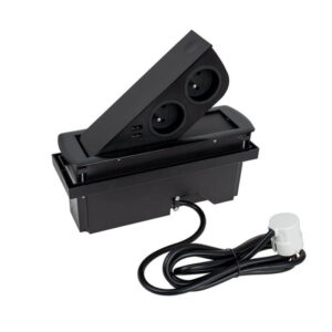 CIZOBOX czarny, 2 x gniazdo FR, 2 x USB, przewód z - obrazek 4