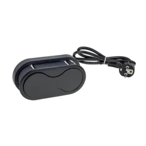 EIGHTBOX czarny, 1 x gniazdo FR, 1 x USB, przewód