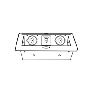 BORNBOX stal drapana, 1 x gniazdo FR 16A, 2 x gnia - obrazek 2