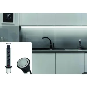 LIFT BOX aluminium fi60mm, 3x gniazdo z bolcem, pr - obrazek 3