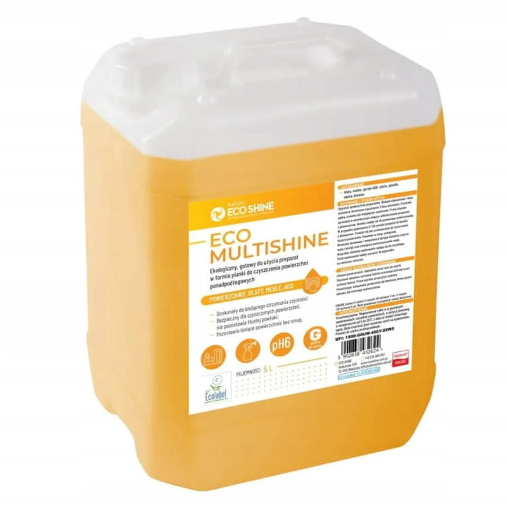 ECO MULTISHINE 5L Ekologiczny preparat do czyszczenia powierzchni (EU ECOLABEL)