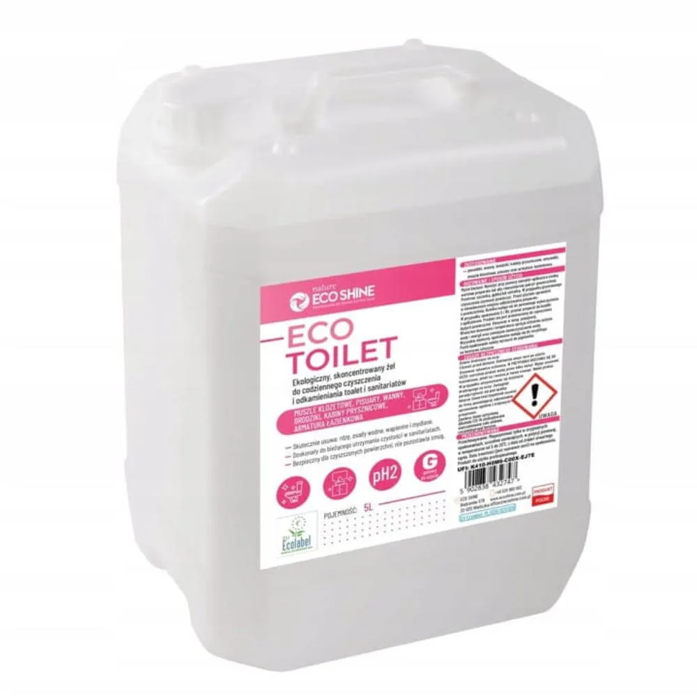 ECO TOILET 5L Ekologiczny żel czyszczący, odkamieniacz do toalet (EU ECOLABEL)