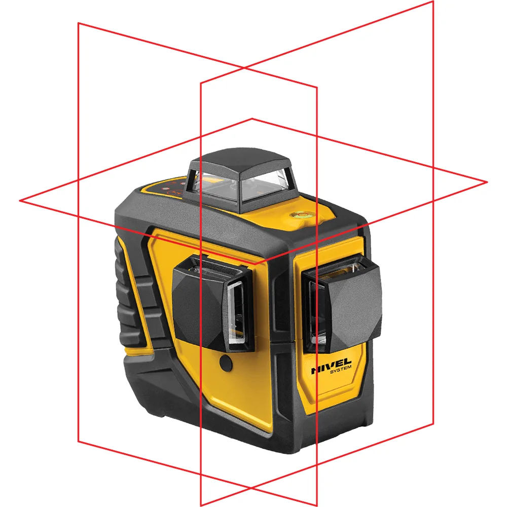 Niwelator laser krzyżowy czerwony NIVEL CL3D 3 płaszczyzny plus tyczka rozporowa
