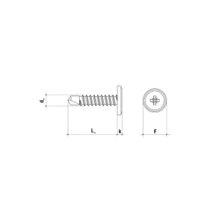 Wkręty samowiercące do mocowania blach na zakład WSPC 4,2x13mm 1000szt - obrazek 3