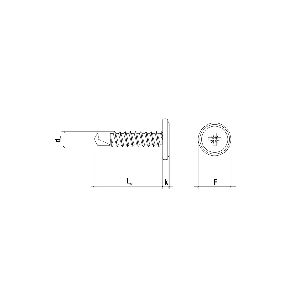 Wkręty samowiercące do mocowania blach na zakład WSPC 4,2x13mm 1000szt