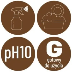 Ekologiczny, gotowy płyn do odtłuszczania ECO KITCHEN 1L TE-CH + mikrofaza 30x30 - obrazek 2