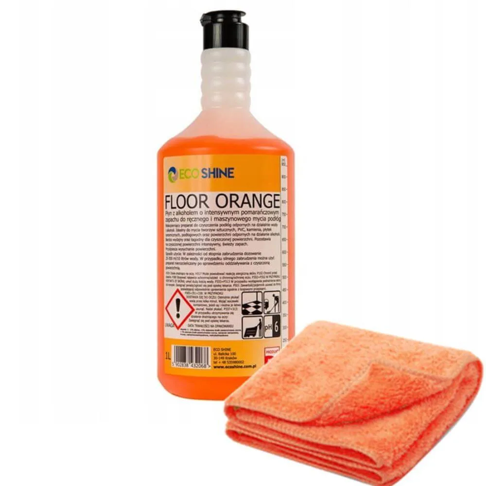 FLOOR ORANGE 1L butelka TE-CH + mikrofaza 30x30