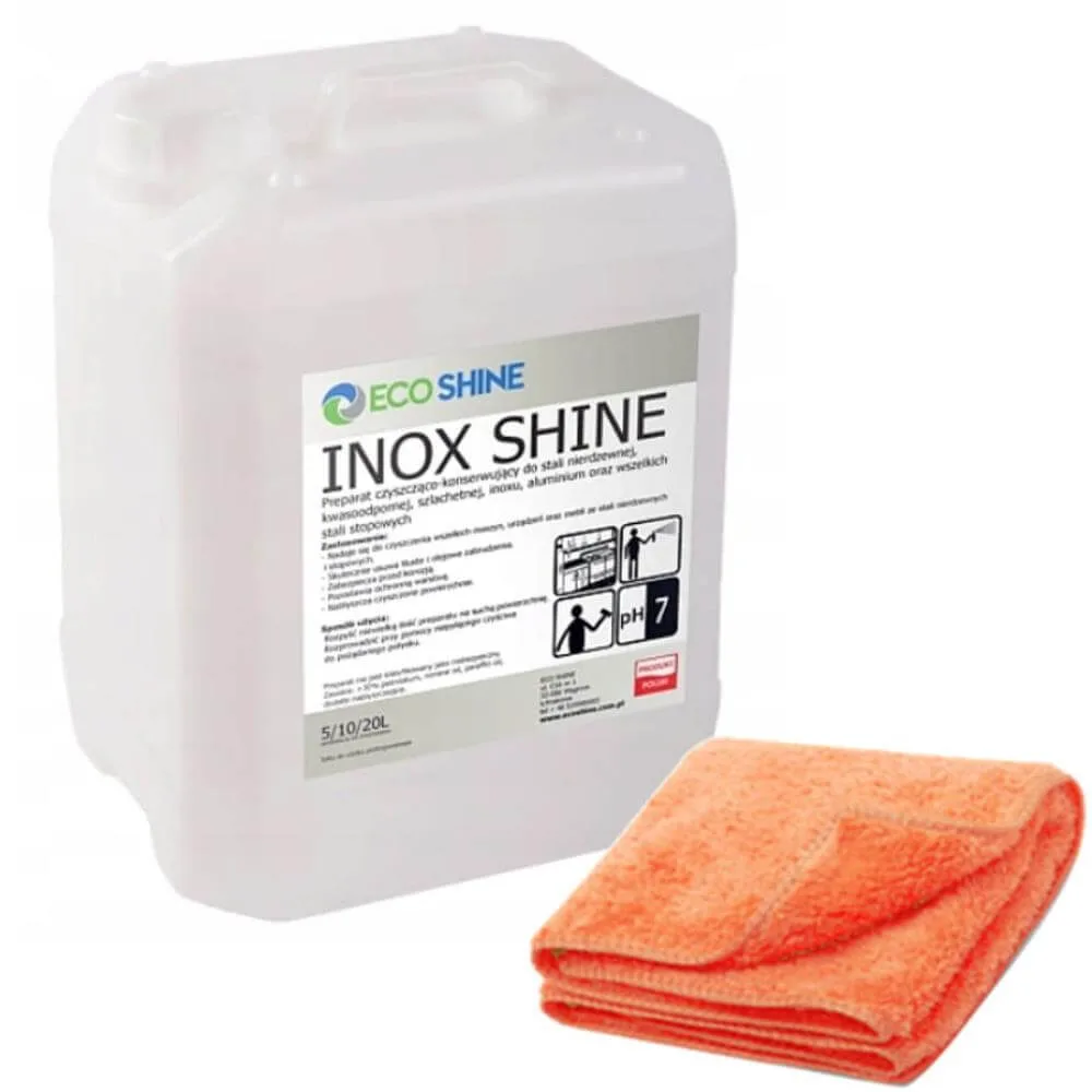 INOX SHINE 5L kanister TE-CH + mikrofaza 30x30