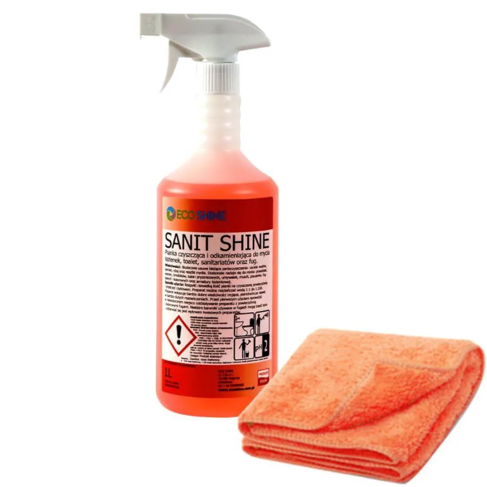 SANIT SHINE 1L butelka TE-CH + mikrofaza 30x30