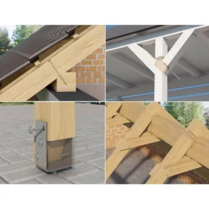 Wkręty ciesielskie 8x340 hartowane łeb podkładkowy paczka 50szt +BIT WKCP-08340 - obrazek 11