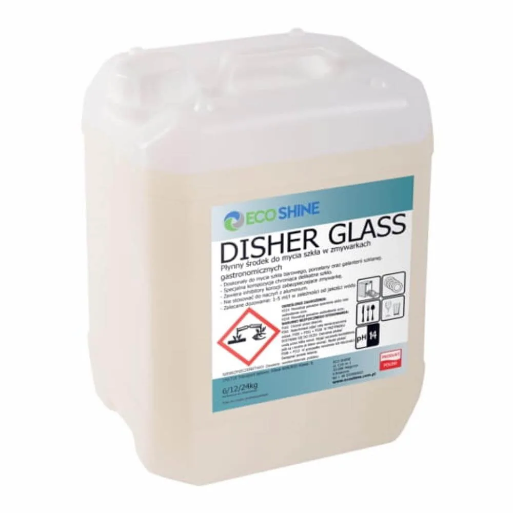 DISHER GLASS płyn do zmywarki do mycia szkła 5L / 6kg
