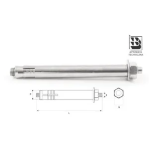 KOTWA 1-ROZPOROWA SŁR 8/M5x80 1szt (op50) STALCO