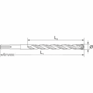 X+ 10/210 opakowanie 10szt wiertło SDS-Plus 10x210 FESTmann® z krzyżową widią - obrazek 4