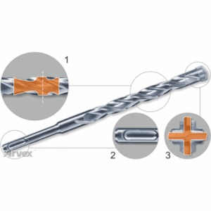X+ 06/210 opakowanie 10szt wiertło SDS-Plus 6x210 FESTmann® z krzyżową widią - obrazek 3