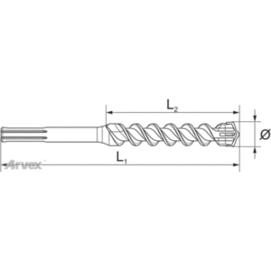 SDS-MAX 12/0340 wiertło udarowe z widią centrującą 12x340 - obrazek 5