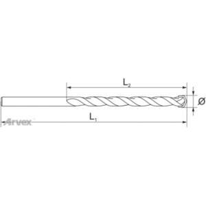 HM 12/400 wiertło widiowe, do wiercenia z udarem lub bez, uchwyt cylindryczny 12x400 - obrazek 5