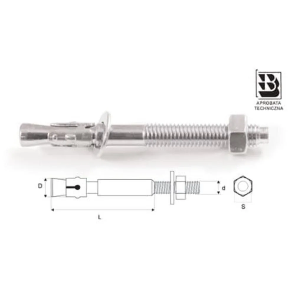 ŁSB-8x80 KOTWA STALOWA TYP B STALCO ŁSB- 8x80 100szt (paczka 100)