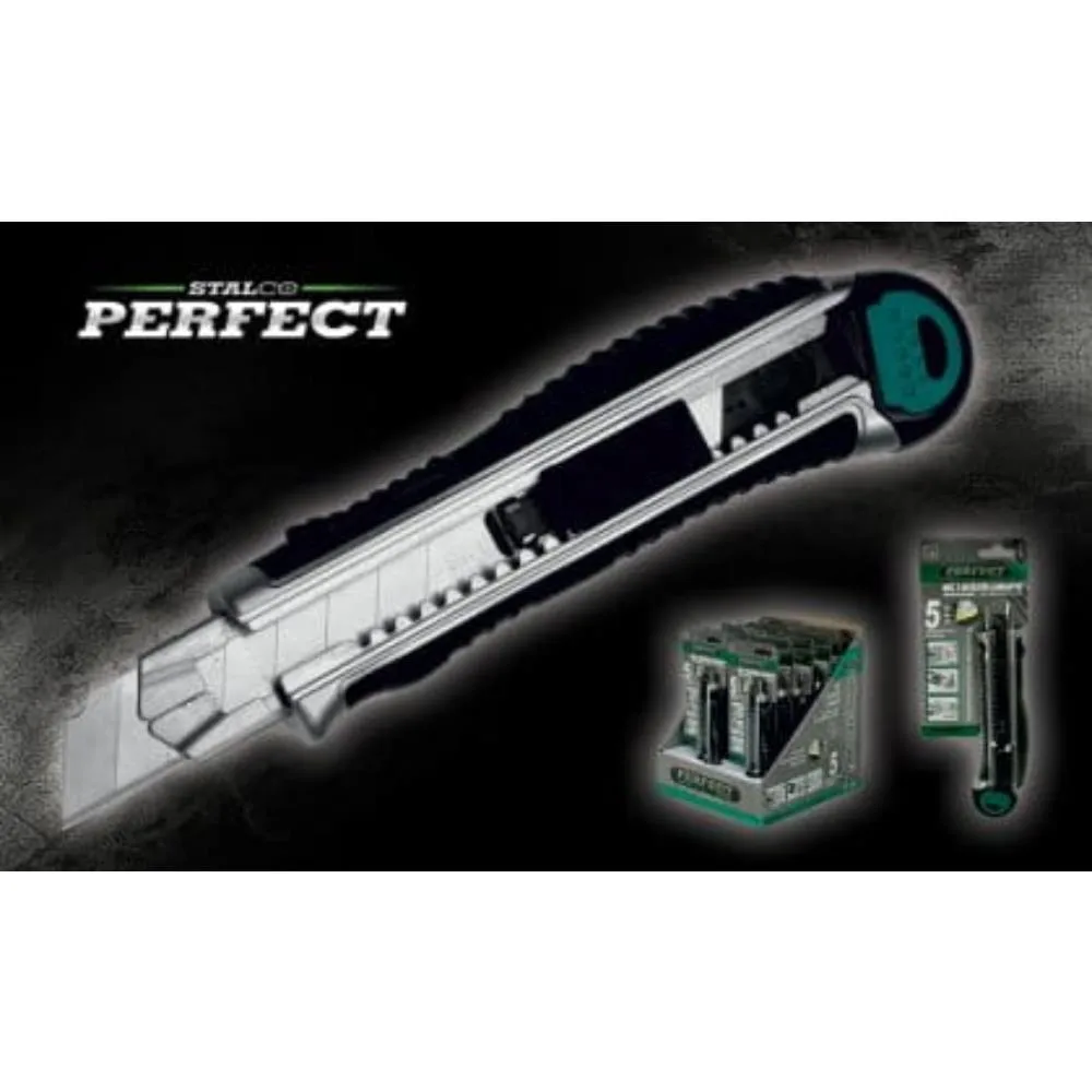 17434 NÓŻ DO TAPET 18mm z magazynkiem STALCO PERFECT