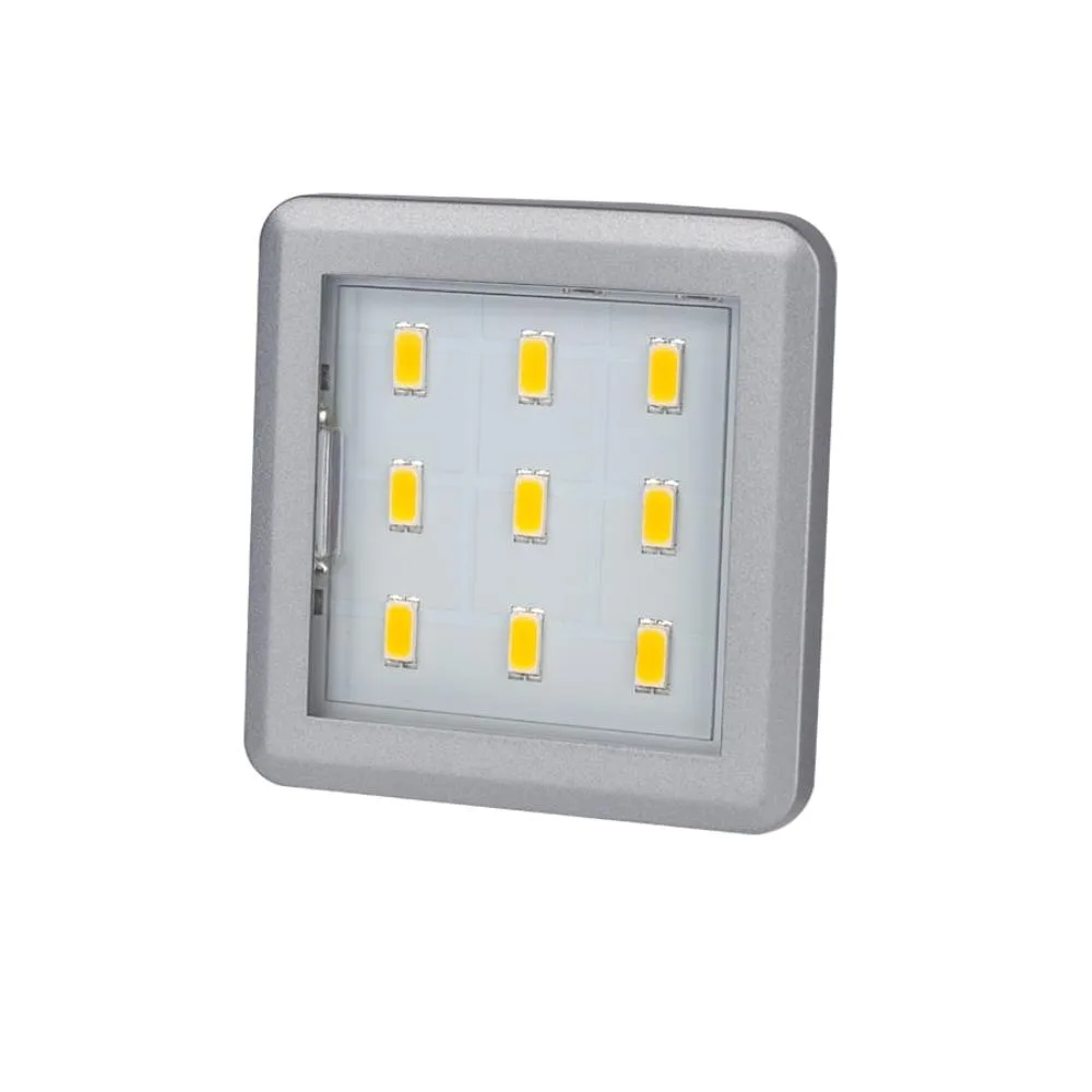 SQUARE 3 oprawa LED, 2,5W 12VDC 9pkt, ZIMNA kwadra