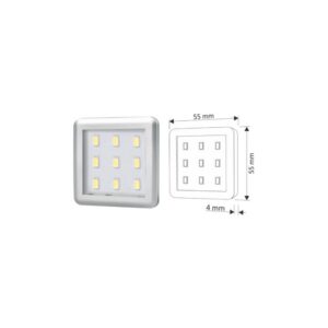 SQUARE 3 oprawa LED, 2,5W 12VDC 9pkt, CIEPŁA kwadr - obrazek 4