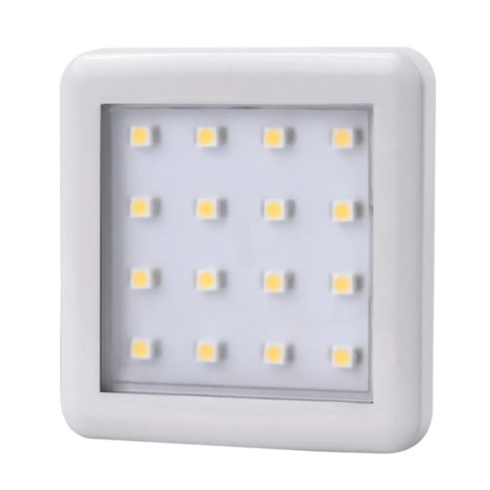 SQUARE 2 BIAŁY, 1,5W 12VDC 16pkt, CIEPŁA kwadratow