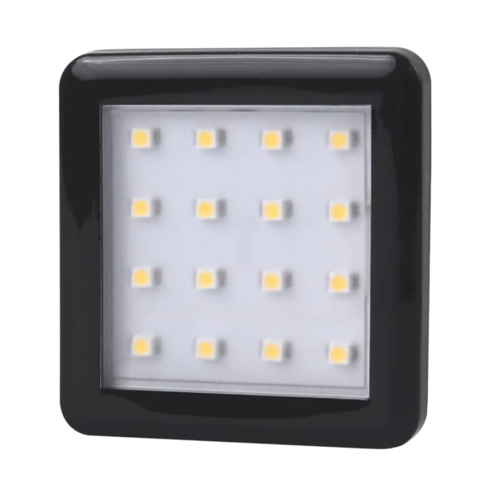 SQUARE 2 CZARNY, 1,5W 12VDC 16pkt, CIEPŁA kwadrato