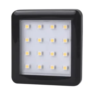 SQUARE 2 CZARNY, 1,5W 12VDC 16pkt, ZIMNA kwadratow