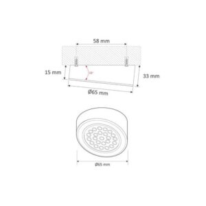 OVAL LED z dystansem MASTER SKOS 12VDC, 2,0W stal - obrazek 4