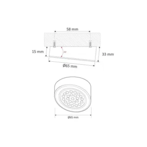 OVAL LED z dystansem MASTER SKOS 12VDC, 2,0W stal - obrazek 4
