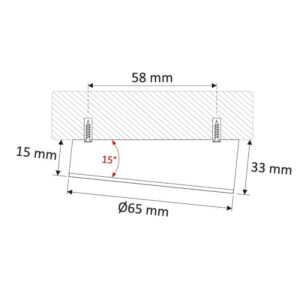 OVAL LED z dystansem MASTER SKOS 12VDC, 2,0W stal - obrazek 5