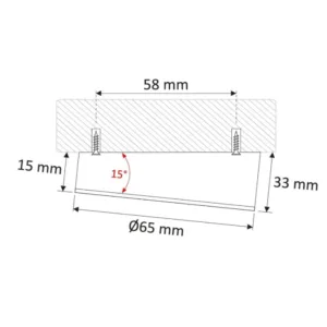 OVAL LED z dystansem MASTER SKOS 12VDC, 2,0W stal - obrazek 5