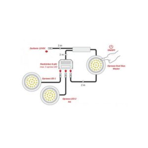 OVAL LED z dystansem MASTER SKOS 12VDC, 2,0W stal - obrazek 6
