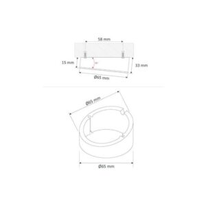 OVAL LED z dystansem SKOS 12VDC, 2,0W stal drapana - obrazek 6