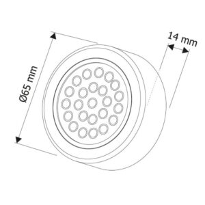 OVAL LED z dystansem 12VDC, 2,0W ANTYK, 6000K, 2m - obrazek 3