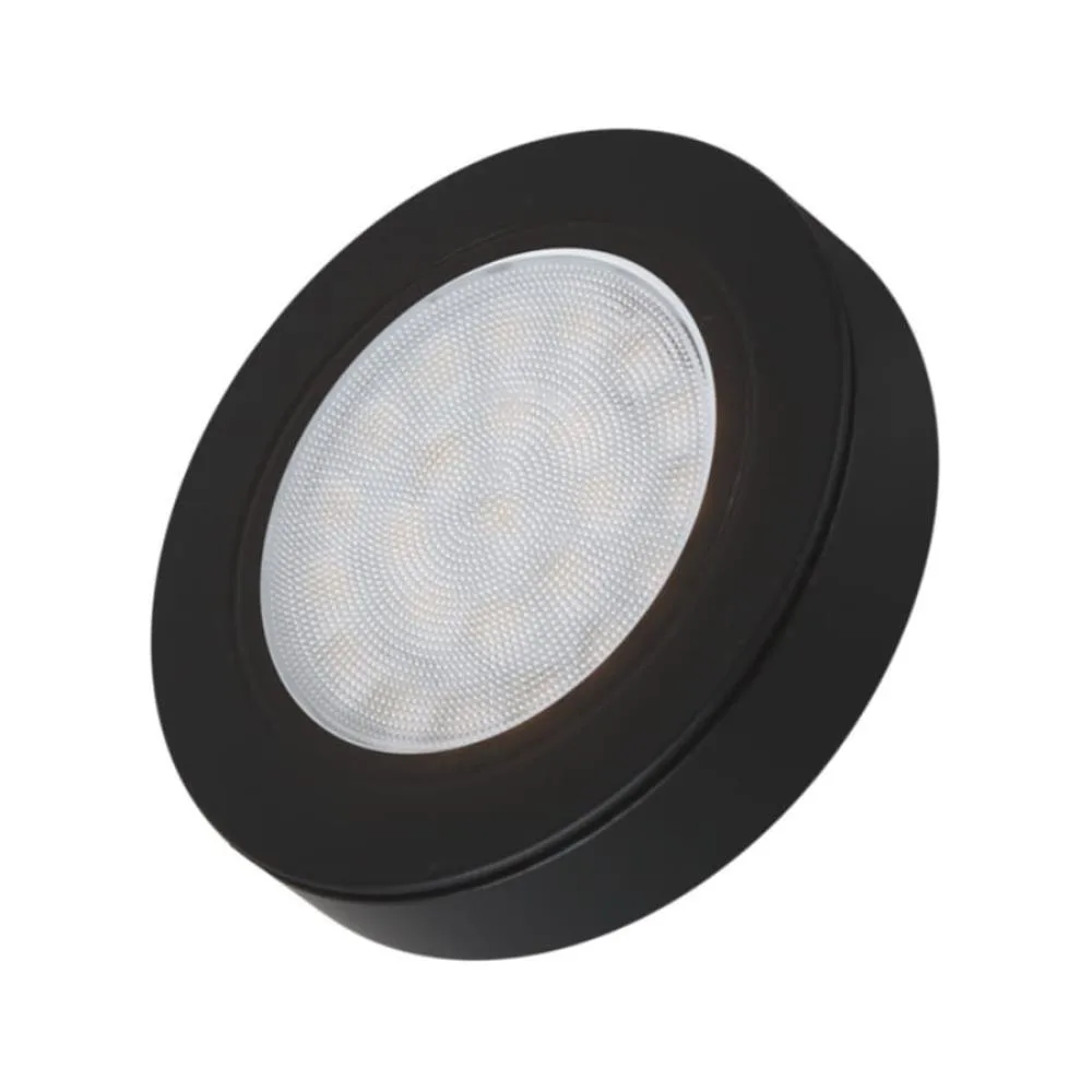 OVAL LED z dystansem 12VDC, 2,0W CZARNY, 4000K, 2m