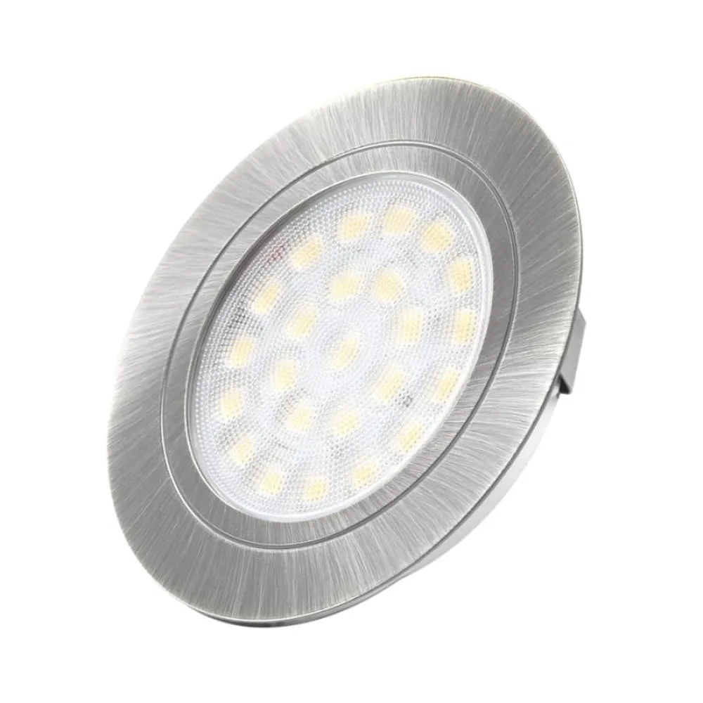 OVAL LED 12VDC, 2,0W aluminium, 3000K, 2m przew. z