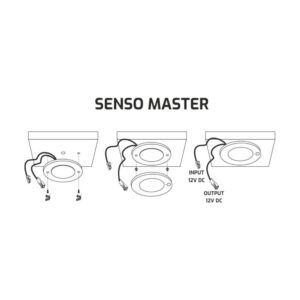 SENSO MASTER 12VDC, 2,5W aluminium, 6000K, 2m prze - obrazek 6