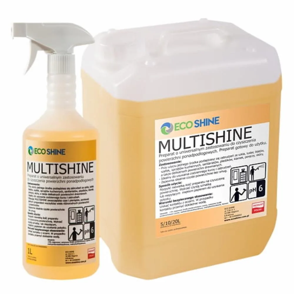 MULTISHINE - uniwersalny preparat czyszczący gotowy do użycia 1L+ 5L = 6L