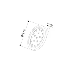 ORBIT CZARNY, 1,5W 12VDC 16pkt, CIEPŁA okrągła, 2m - obrazek 2