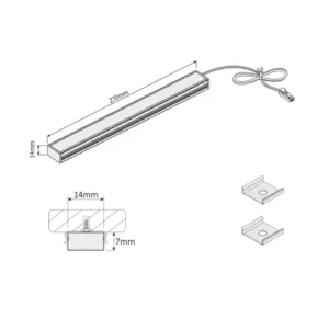 Pupil listwa 12VDC 4,0W, 3000K, długość 270mm, klo - obrazek 2
